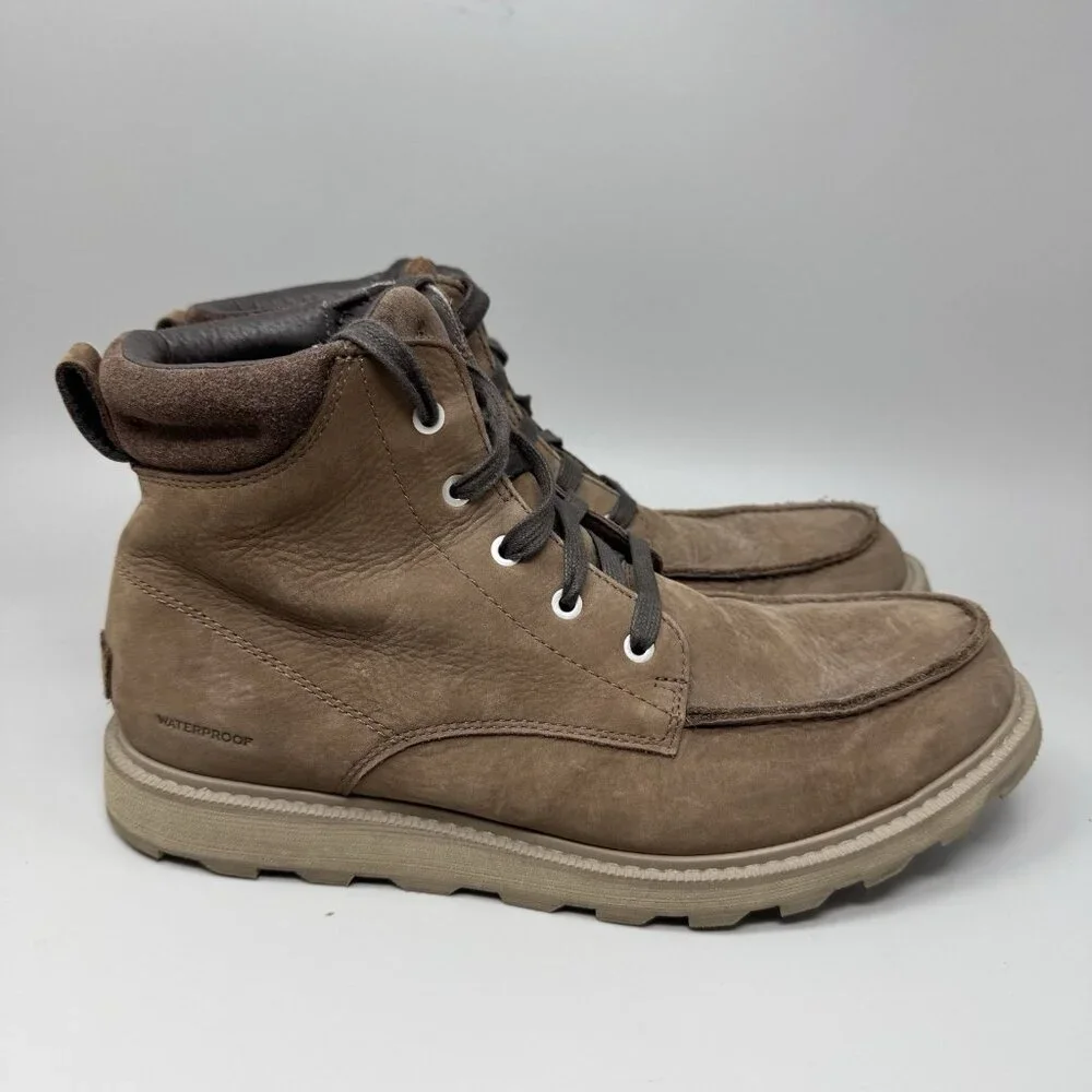 SOREL Madson II Moc Toe Waterproof Boots Mens Size 11 Tobacco Brown NM3851-256